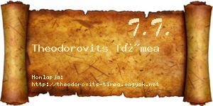 Theodorovits Tímea névjegykártya