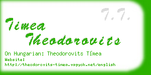 timea theodorovits business card
