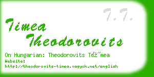 timea theodorovits business card